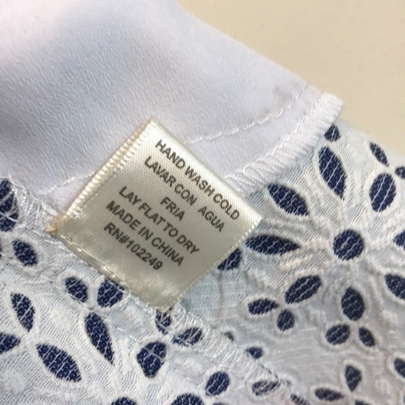 NWT Under Skies Strapless Blue & White Dress - Picture 8 of 13